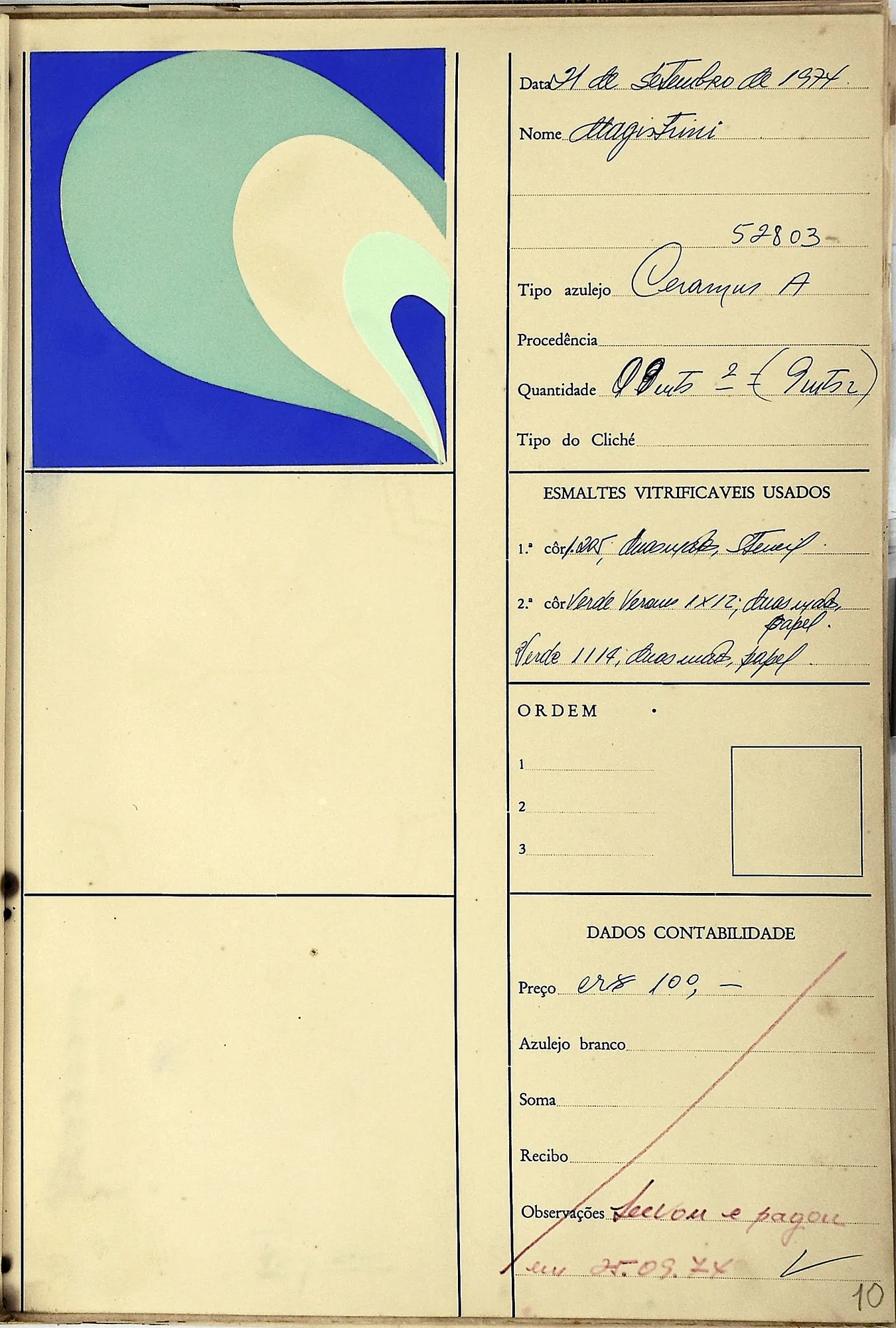 Livro de encomendas de Udo